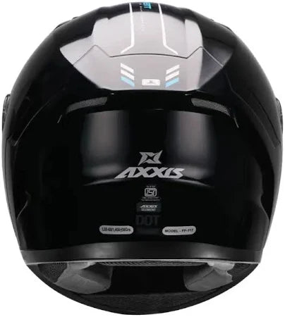 AXXIS FF117B SEGMENT SOLID A1 GLOSS BLACK HELMET
